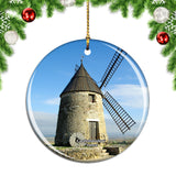 France Castelnaudary Windmill Christmas Ornament