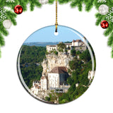 France Castle Rocamadour Christmas Ornament