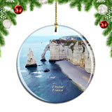 France Etretat Cliff Christmas Ornament