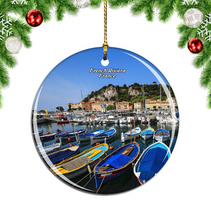 France French Riviera Christmas Ornament