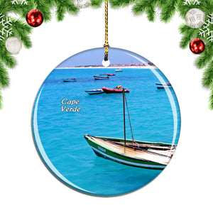 Beach of Santa Maria Cape Verde Christmas Ornament