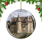 France Lozere Castle Christmas Ornament