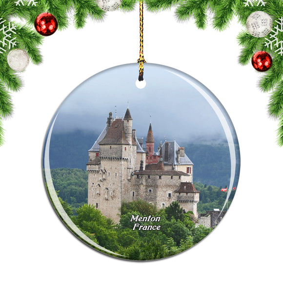 France Menthon Saint Bernard Castle Menton Christmas Ornament