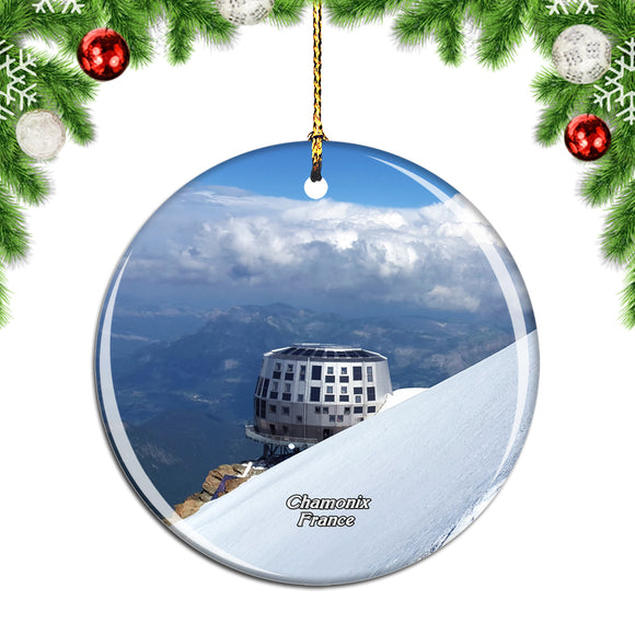 France Mont Blanc Chamonix Alps Christmas Ornament