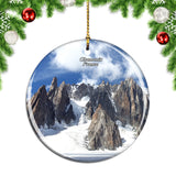 France Mt. Blanc Chamonix Alps Christmas Ornament