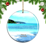 Beach Victoria Seychelles Christmas Ornament