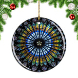 France Rose Window Strasbourg Cathedral Christmas Ornament