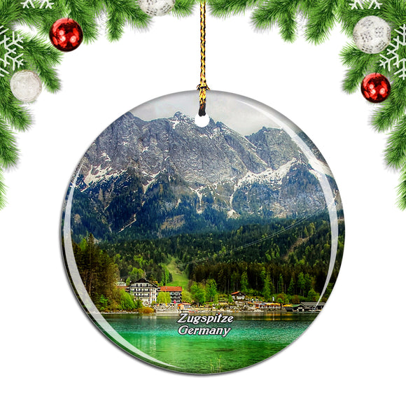 Germany Eibsee Zugspitze Bavaria Christmas Ornament