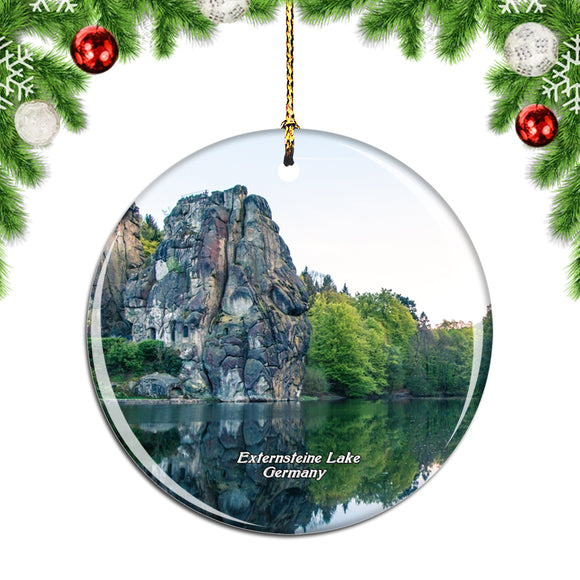 Germany Externsteine Lake Christmas Ornament