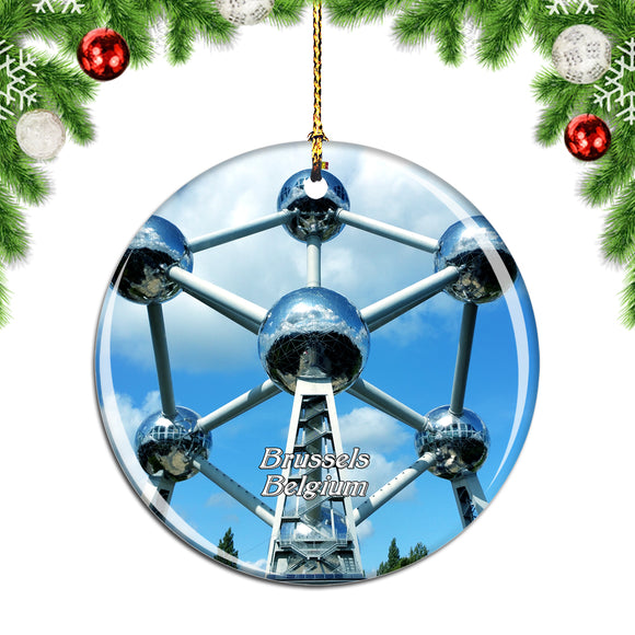 Belgium Atomium Christmas Ornament