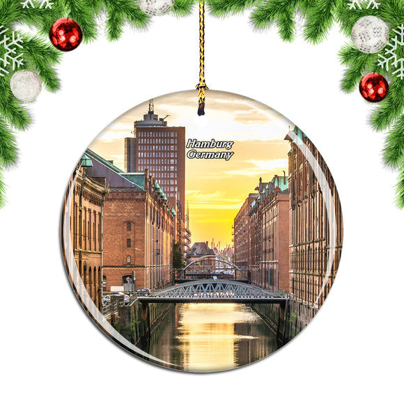 Germany Hamburg Speicherstadt Christmas Ornament