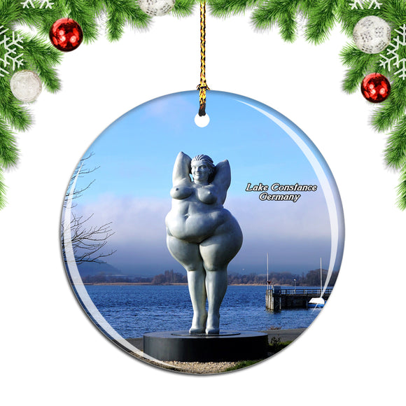 Germany Lake Constance Statue Women Christmas Ornament