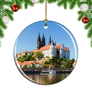 Germany Meissen Cathedral Castle Christmas Ornament