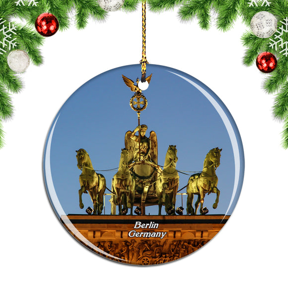 Germany Quadriga Berlin Brandenburg Gate Christmas Ornament