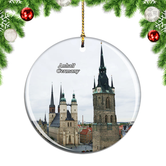 Germany Saxony Anhalt Saale Christmas Ornament