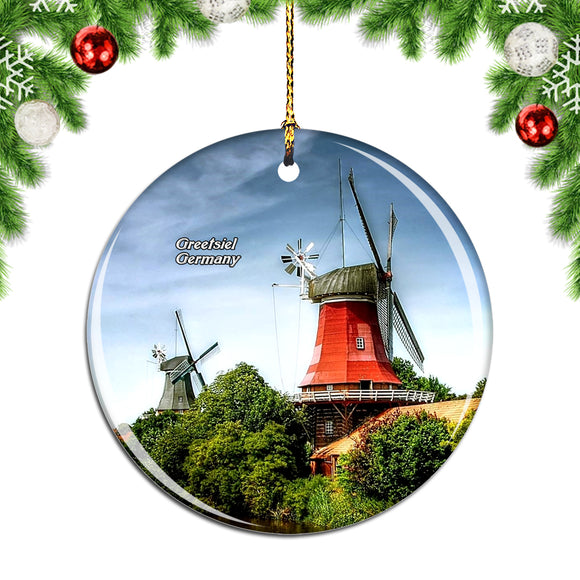 Germany Windmill Greetsiel Christmas Ornament