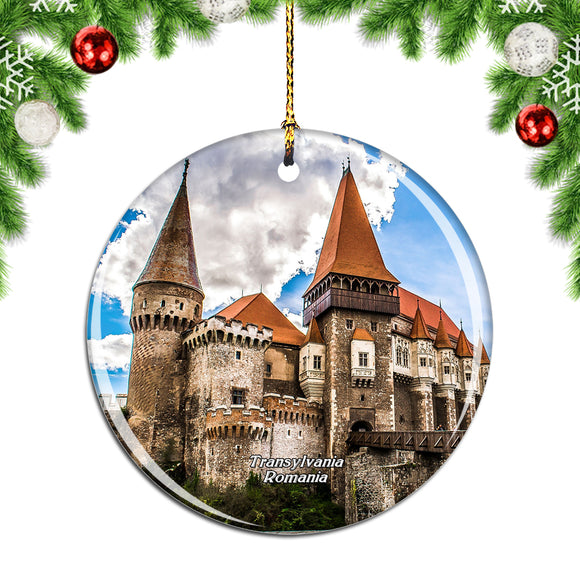 Hunyad Castle Transylvania Romania Christmas Ornament