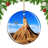 Spain Bardenas Pamplona Christmas Ornament