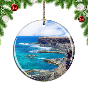 Spain Cliff Fuerteventura Christmas Ornament