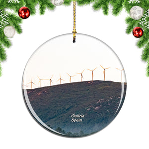 Spain Galicia Windmills Christmas Ornament