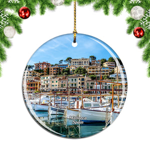 Spain Mallorca Soller Port Christmas Ornament