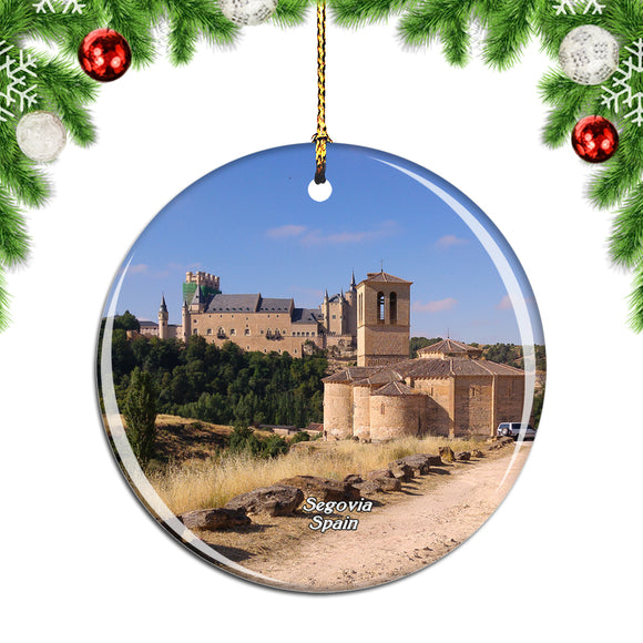 Spain Segovia Medieval Castle Christmas Ornament