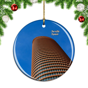 Spain Seville Torre Cajasol Christmas Ornament