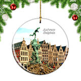 Belgium Grote Markt Antwerp Christmas Ornament