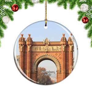 Spain Triumphal Arch Barcelona Christmas Ornament