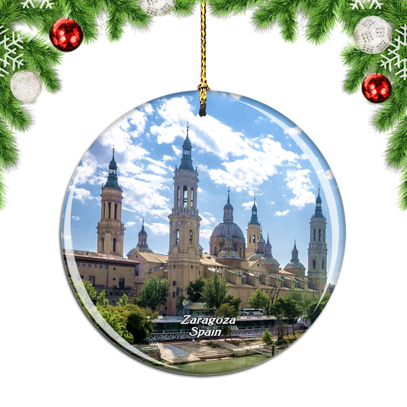 Spain Zaragoza Cathedral Christmas Ornament