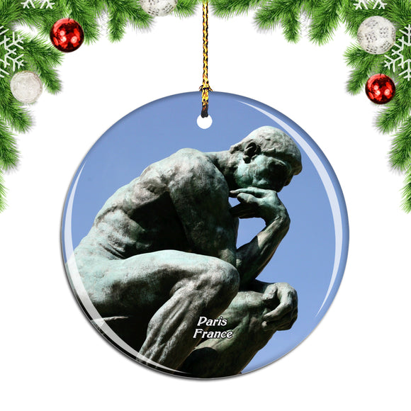 The Thinker Rodin Museum Paris France Christmas Ornament