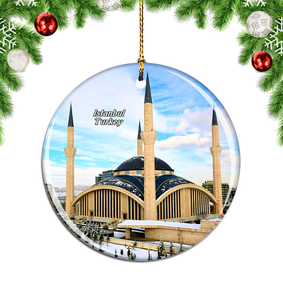 Turkey Cami Islam Minaret Muslim Religion Istanbul Christmas Ornament