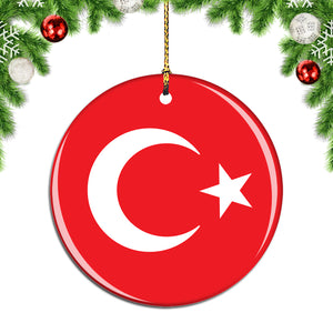 Turkey Flag Christmas Ornament