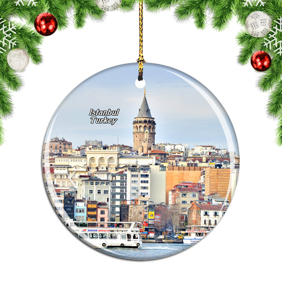 Turkey Galata Istanbul Tower Christmas Ornament