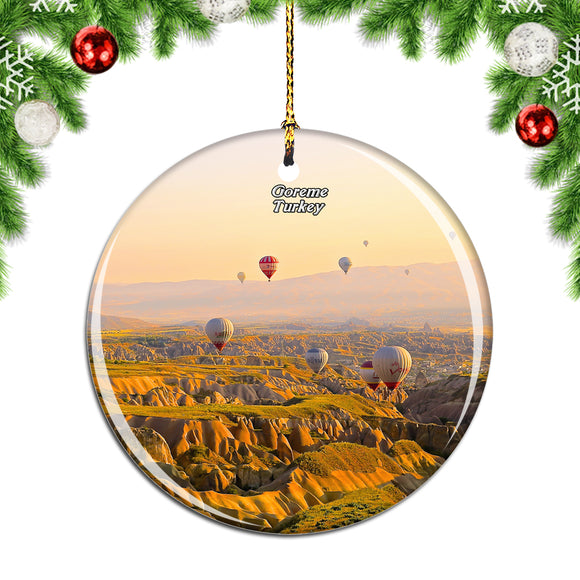 Turkey Hot Air Ballons Goreme Christmas Ornament