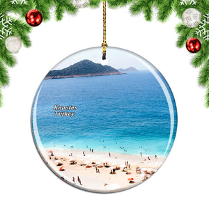 Turkey Kaputas Antalya Beach Christmas Ornament