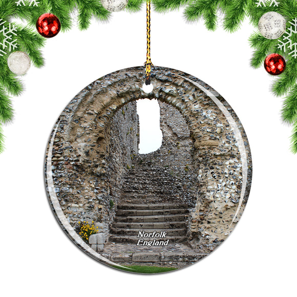 UK England Castle Acre Priory Norfolk Christmas Ornament