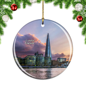 UK England London River Thames Christmas Ornament