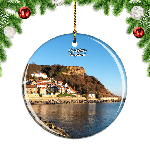 UK England Runswick Bay Yorkshire Christmas Ornament