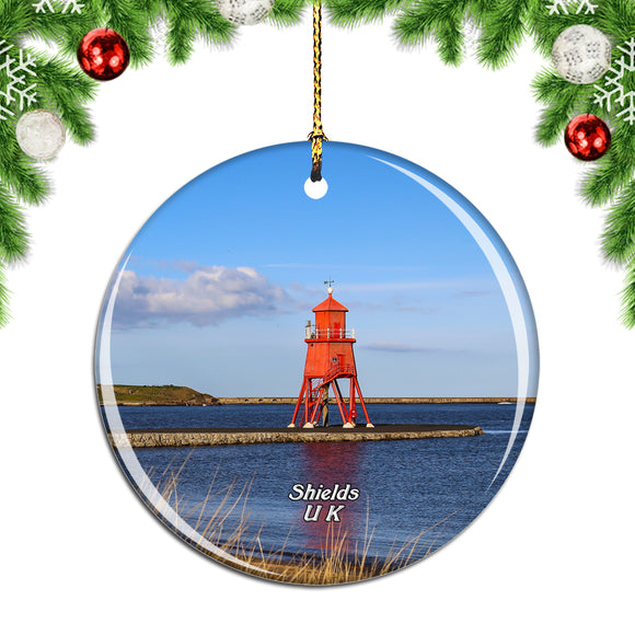 UK England South Shields Lighthouse Christmas Ornament