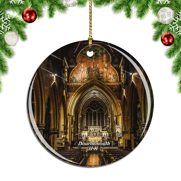 UK England St Peter's Church Bournemouth Christmas Ornament