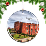 UK Whittington Castle Shrewsbury Shropshire Christmas Ornament