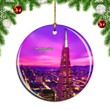 USA America San Francisco Transamerica Pyramid Christmas Ornament