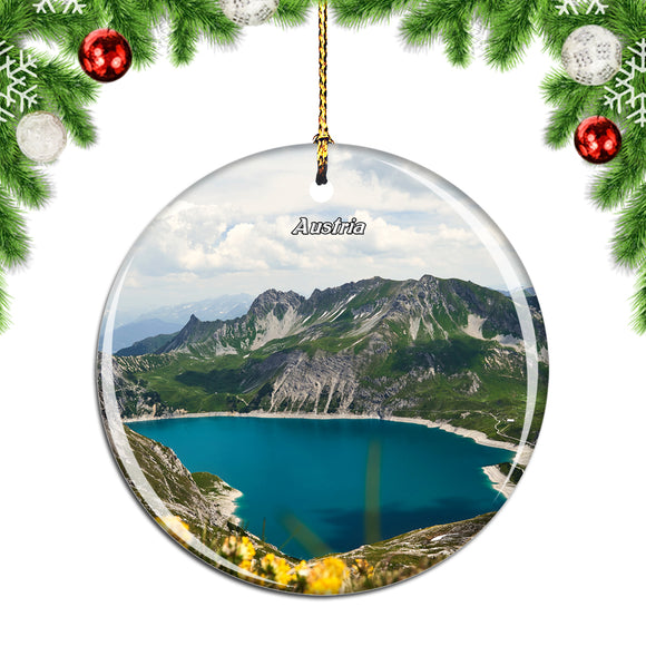 Austria Luenersee Bergsee Christmas Ornament