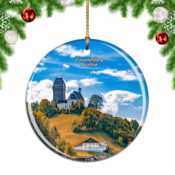 Austria Schwaz Tyrol Castle Freundsberg Christmas Ornament