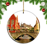 Belgium St. Michael's Bridge Ghent Christmas Ornament