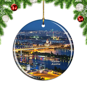 Austria Vienna Night Christmas Ornament