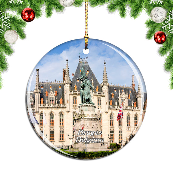 Belgium The Markt Bruges Christmas Ornament
