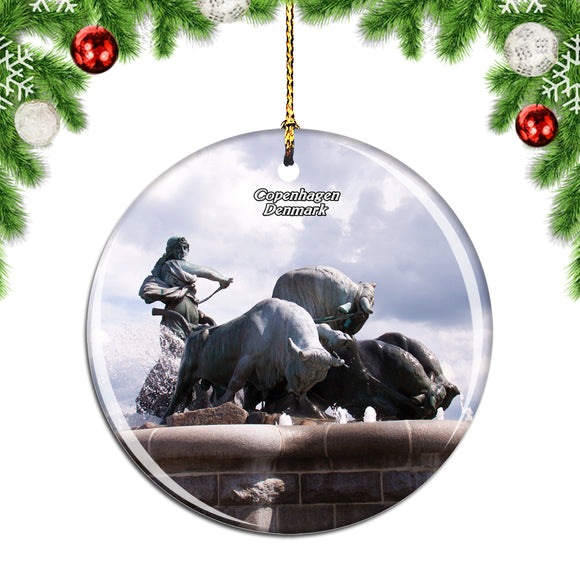 Denmark Gefion Fountain Copenhagen Christmas Ornament