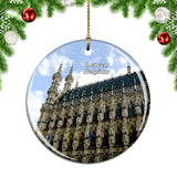 Belgium Town Hall Leuven Christmas Ornament